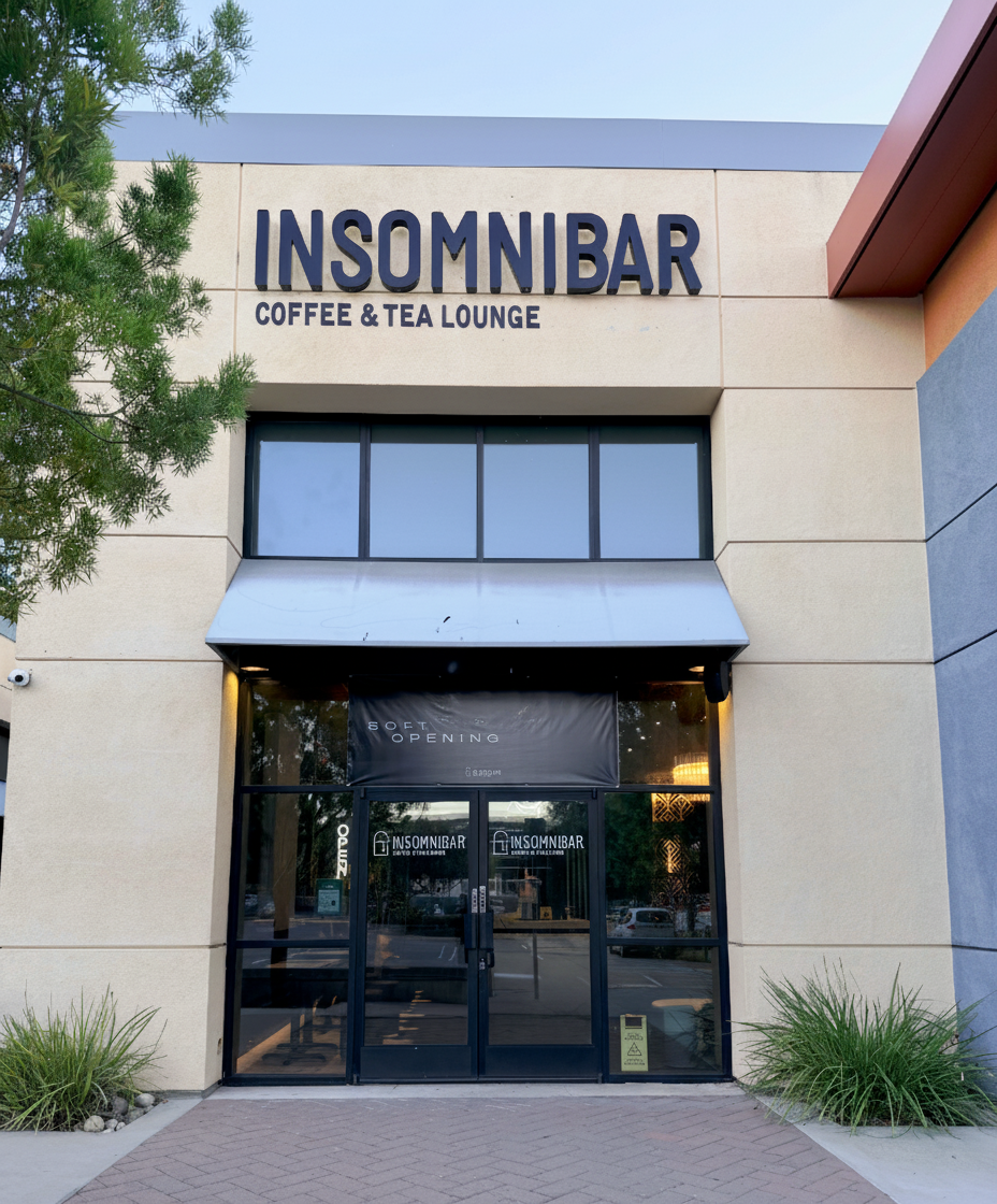 A signature drink at Insomnibar — vibrant, crafted with real ingredients